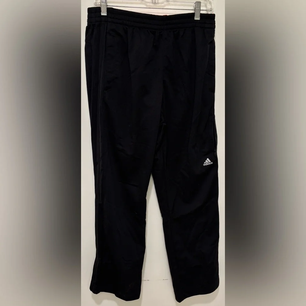 Adidas track pants straight leg high rise in Black Size M